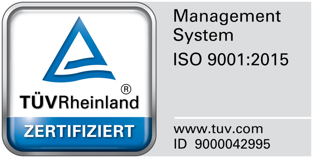 Wir sind durch TÜV Rheinland zertifiziert